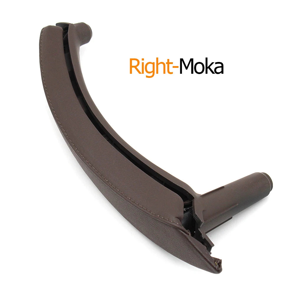 Interior Car Left Right Passenger Door Pull Handle with Leather Cover Trim Replacement For BMW X5 X6 E70 E71 E72 2007-2013