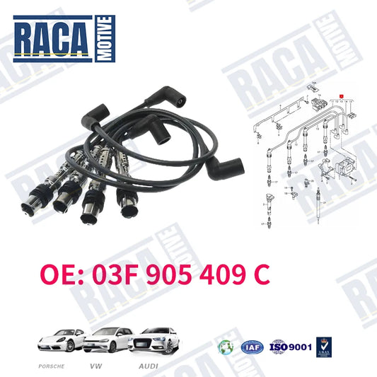 For Audi A1 A3 VW Beetle Caddy Golf  Jetta Polo Touran Seat Skoda 1.2Tsi Ignition lead 03F905409C 03F 905 409 C