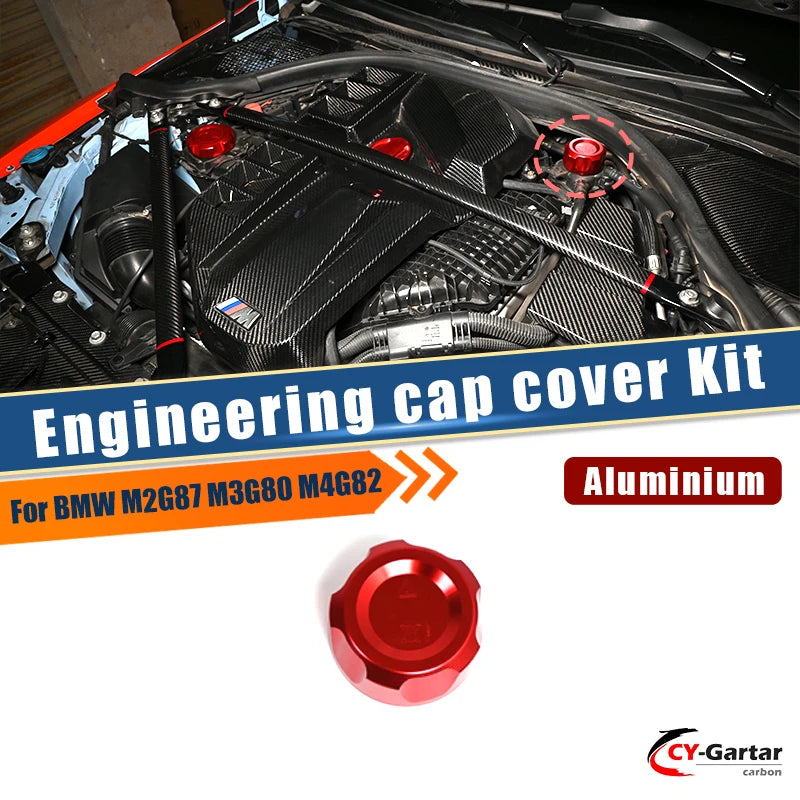 Engine Oil Radiator Water Tank Cap Coolant Cap Heat Exchange Cap Cover Trim Coolant Brake Fluid Cap For BMW M2 G87 M3 G80 M4 G82