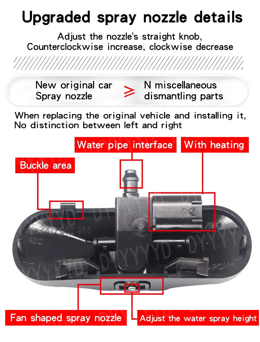 Heated Spray Glass Water Nozzle For Audi A1 8X A3 8V A4 B8 A6 C7 C8 A7 C7 A8 Q3 Q5 Q7 Windscreen Washer Jet Water Spray Nozzles