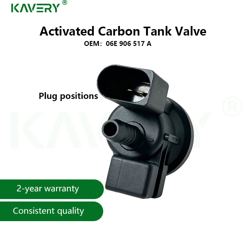 KAVERY For 1pc 06E906517A Vapor Canister Purge Solenoid Valve Fit Audi A3 A4 A6 Q7 A8 Jetta Golf MK6 0280142431 Car Accessories