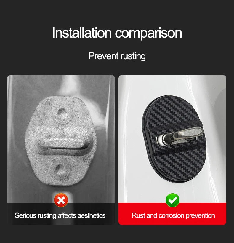 For Opel Corsa Astra Insignia Mokka Adam Combo OPC Antara Vectra 4PCS Car Door Lock Cover Stainless Steel Protection Accessories