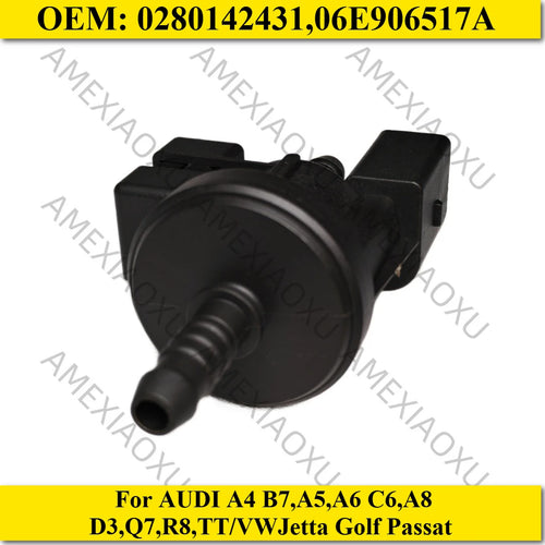 OEM: 0280142431,06E906517A  Vapor Canister Purge Solenoid Valve For AUDI A4 B7,A5,A6 C6,A8 D3,Q7,R8,TT/VW Jetta Golf Passat