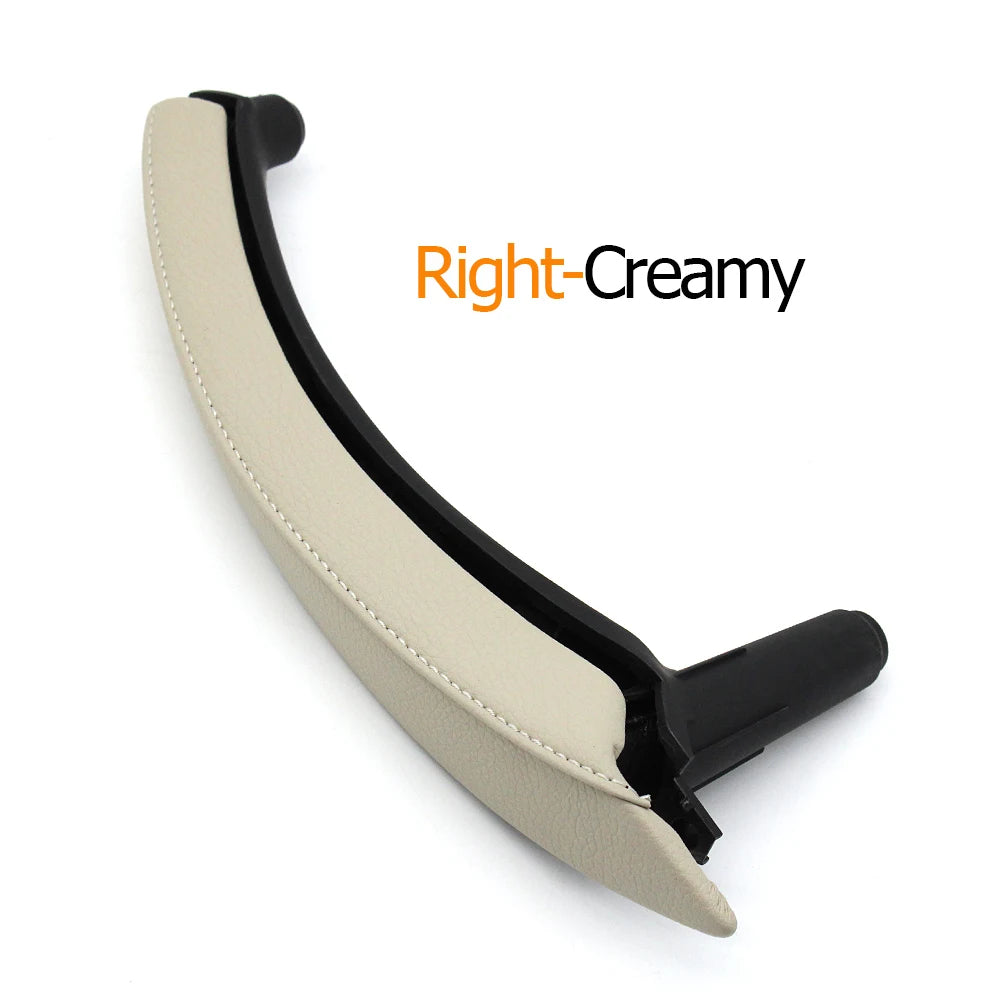 Interior Car Left Right Passenger Door Pull Handle with Leather Cover Trim Replacement For BMW X5 X6 E70 E71 E72 2007-2013