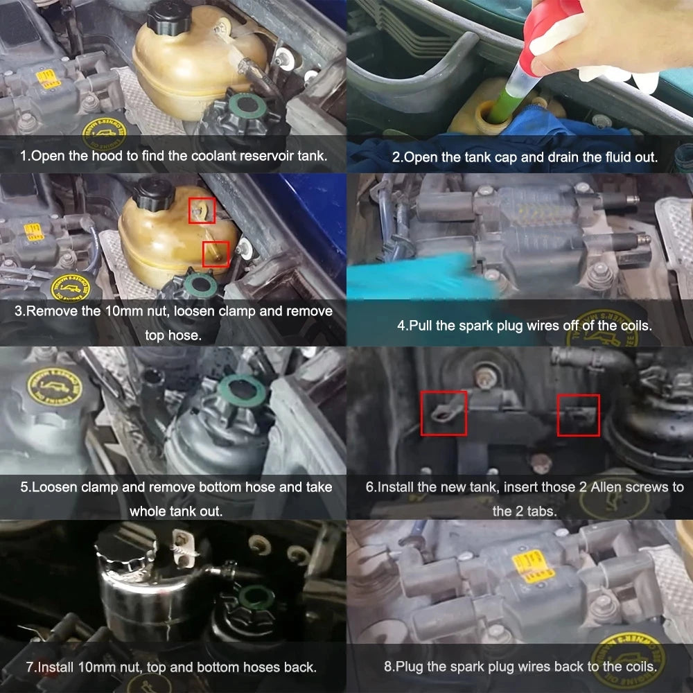 Coolant Header Expansion Overflow Water Tank Cap Reservoir Can Car Accessories For 02-08 BMW Mini Cooper S R52 R53
