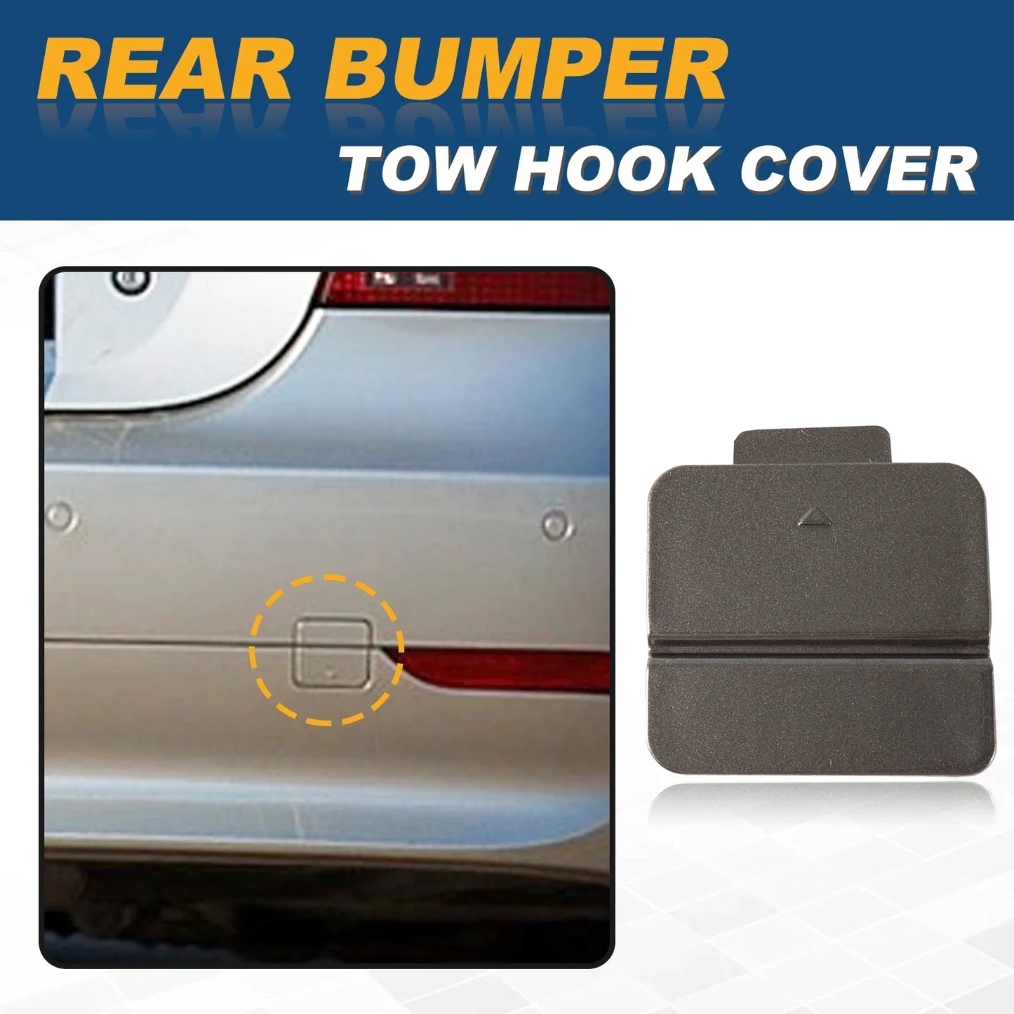 Rear Bumper Tow Hook Cap Towing Eye Cover For BMW 5 Series E60 E61 2004 2005 2006 2007 Right 51127119151 Trailer Cover