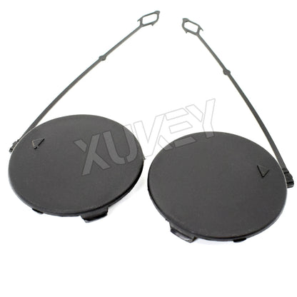 For BMW X5 E70 3.0si 4.8i 3.0d 2007-2010 Front Tow Hook Eye Cover Left Right Bumper Towing Cap Unpainted 51117159589 51117159590