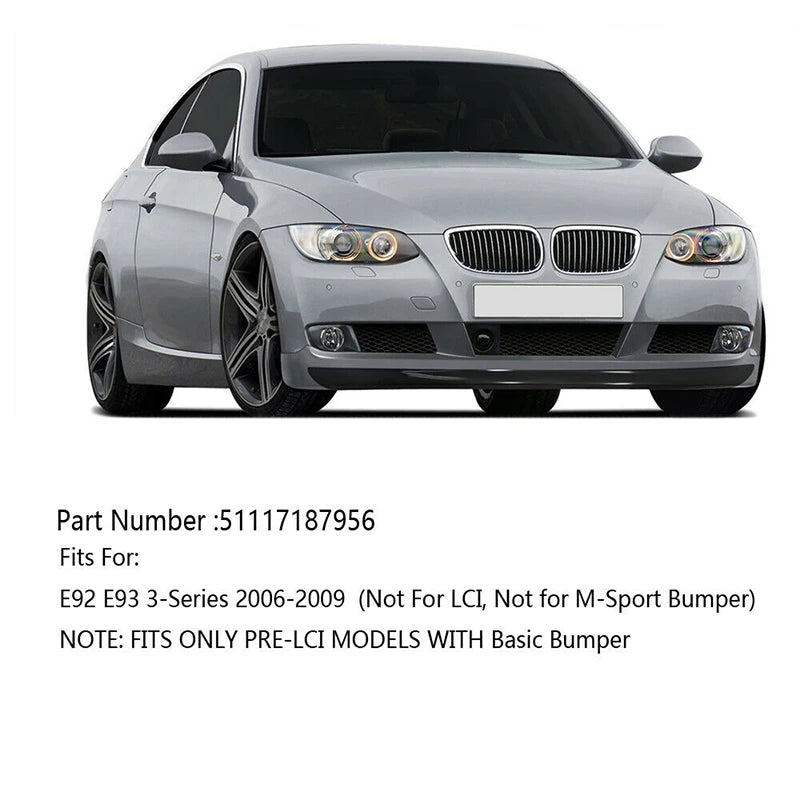For BMW E92 E93 3-Series 328i 328xi 335i 2006-2009 Car Front Bumper Towing Eye Cover Cap Exterior Accessories 51117187956