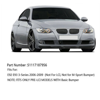 For BMW E92 E93 3-Series 328i 328xi 335i 2006-2009 Car Front Bumper Towing Eye Cover Cap Exterior Accessories 51117187956
