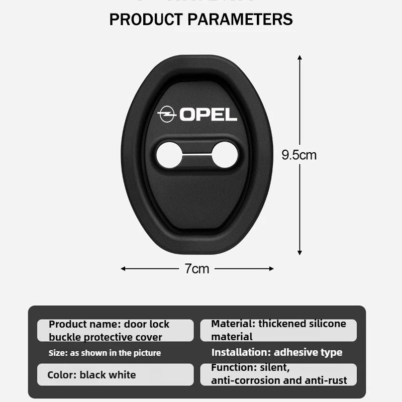 4 pcs Extendable Car Door Lock Covers Waterproof Rust-proof Protection For Opel insignia Astra H G J Antara vectra Vivaro Auto