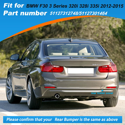 Rear Bumper Tow Hook Cover Cap Towing Eye For BMW F30 3 Series 320i 328i 335i Accessories 2012-2015 51127312748 51127301464