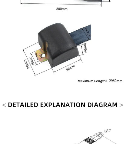3-point car fully automatic retractable self-locking seat belt assembly accessories for passenger buses school buses and trucks