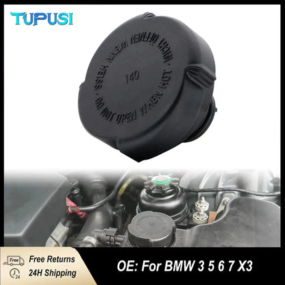 For BMW 3 5 6 7 Series E46 E36 E39 E61 E64 E65 X3 Expansion Tank Cap Radiator Cover Oil cap 17111742232 Replacement  Accessories