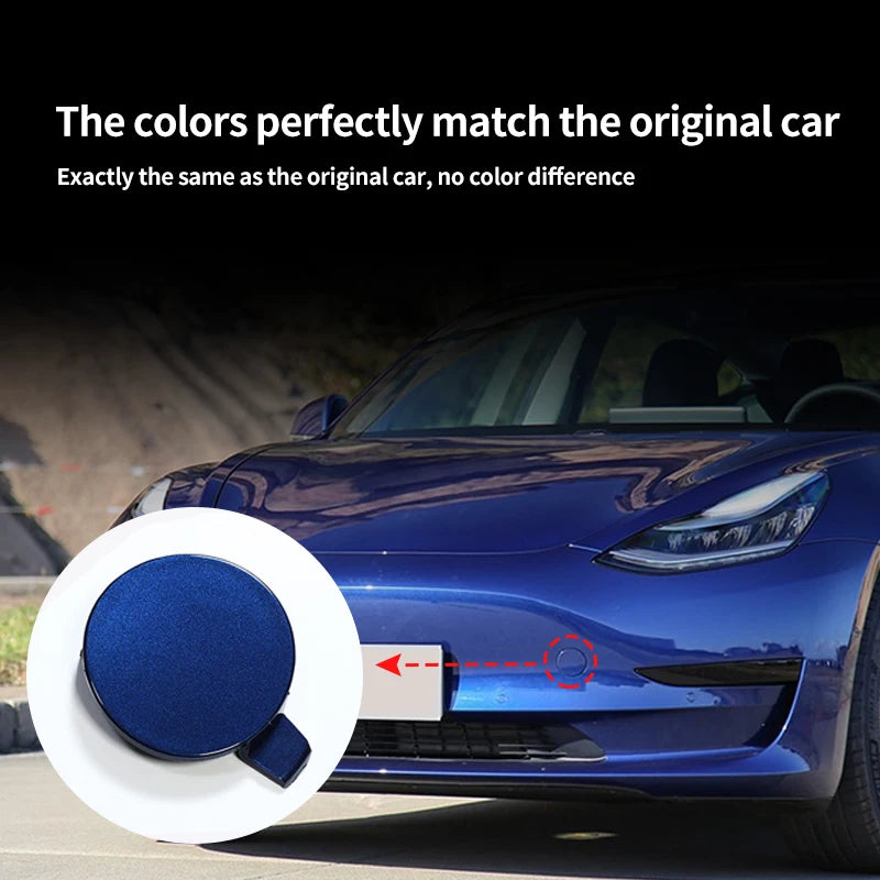 Auto Car Front Bumper Tow Hook Eye Cover Trim Trailer Cap Plug for Tesla Model 3 Automobiles Parts Accessories