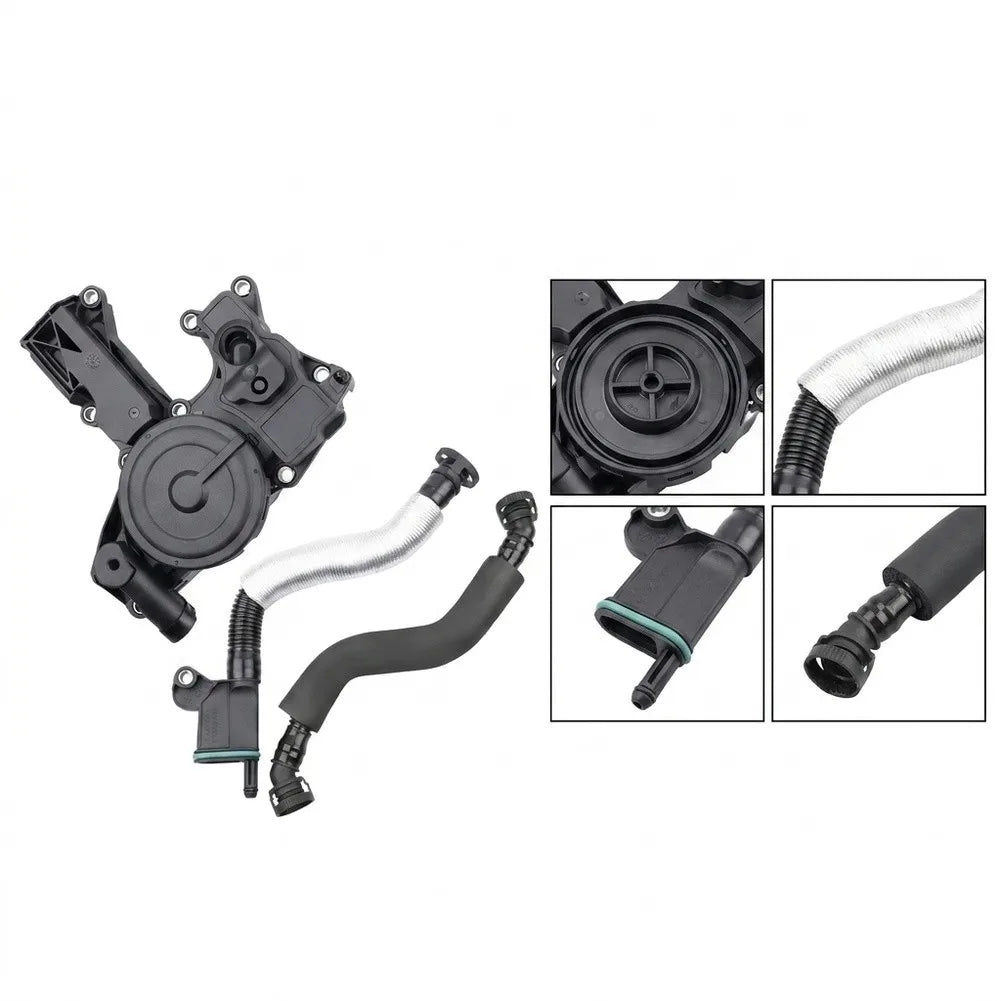PCV Valve Crankcase Vent Oil Separator Kit Compatible With Audi=A3=A4=A5=Q5=VW=Golf=Jetta=Passat=Tiguan 06H103495AH