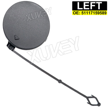 For BMW X5 E70 3.0si 4.8i 3.0d 2007-2010 Front Tow Hook Eye Cover Left Right Bumper Towing Cap Unpainted 51117159589 51117159590