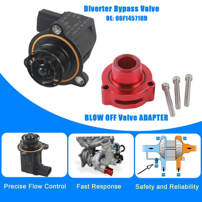 NEW Adapter For A3 A4 TT VW CC Eos GTI Jetta Passat Tiguan Beetle 2.0L 06H145710D Turbocharger Diverter Bypass blow off Valve
