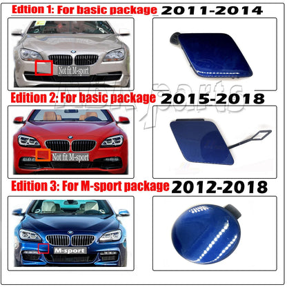 Fit 12-18 BMW 6 Series M-SPORT F06 F12 F13 640dX 640i 640iX 650i 650iX FRONT TOW COVER