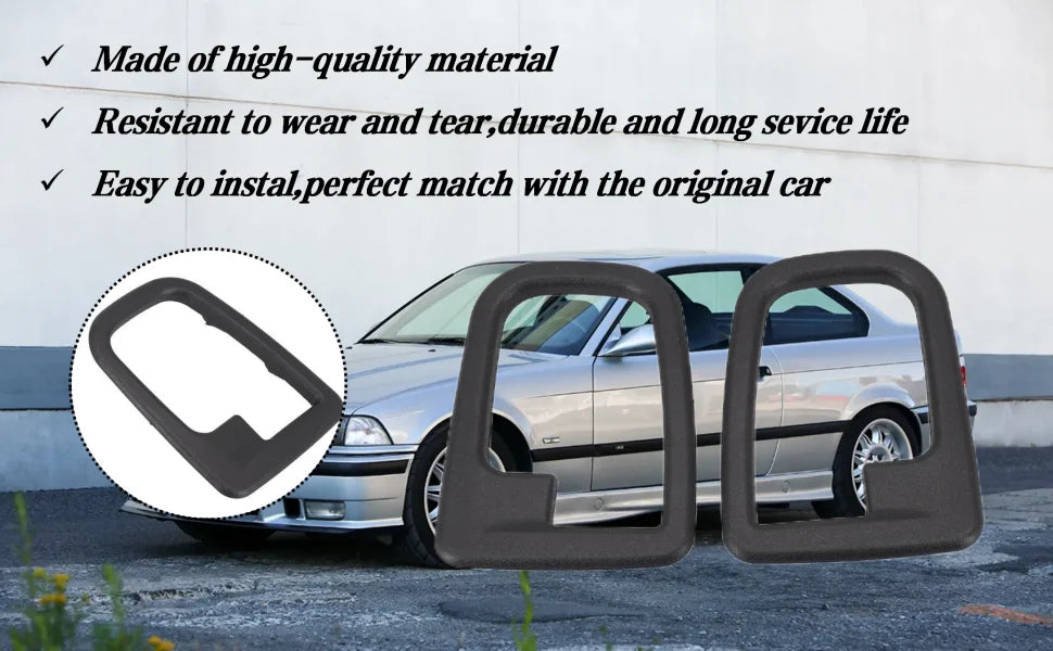 Car Interior Door Handle Covers Trim for BMW E36 92-99 Z3 96-02 Replace 51228219023 51228219024