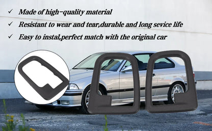 Car Interior Door Handle Covers Trim for BMW E36 92-99 Z3 96-02 Replace 51228219023 51228219024