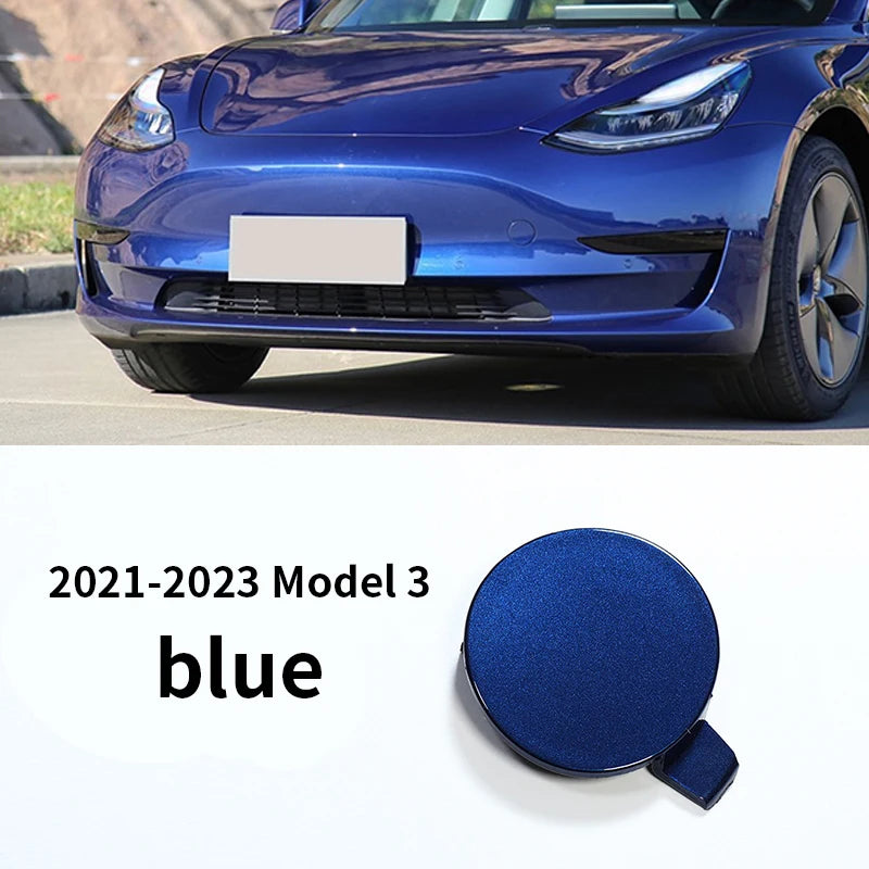 Auto Car Front Bumper Tow Hook Eye Cover Trim Trailer Cap Plug for Tesla Model 3 Automobiles Parts Accessories