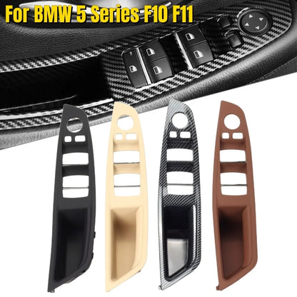 4 Colors Left Drive LHD Beige Black Carbon Fiber Car Interior Door Handle Pull 7PCS Set For BMW 5 Series F10 F18 523 525 528