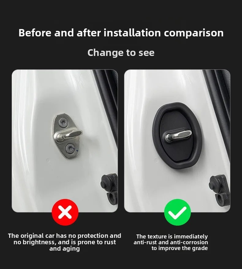 4 pcs Extendable Car Door Lock Covers Waterproof Rust-proof Protection For Opel insignia Astra H G J Antara vectra Vivaro Auto