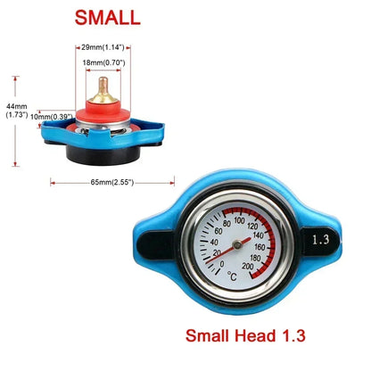 Red Thermo Radiator Cap Tank Cover Water Temperature Gauge with Utility Safe 0.9 Bar/ 1.1 Bar/1.3 Bar Car Motorcycle Styling