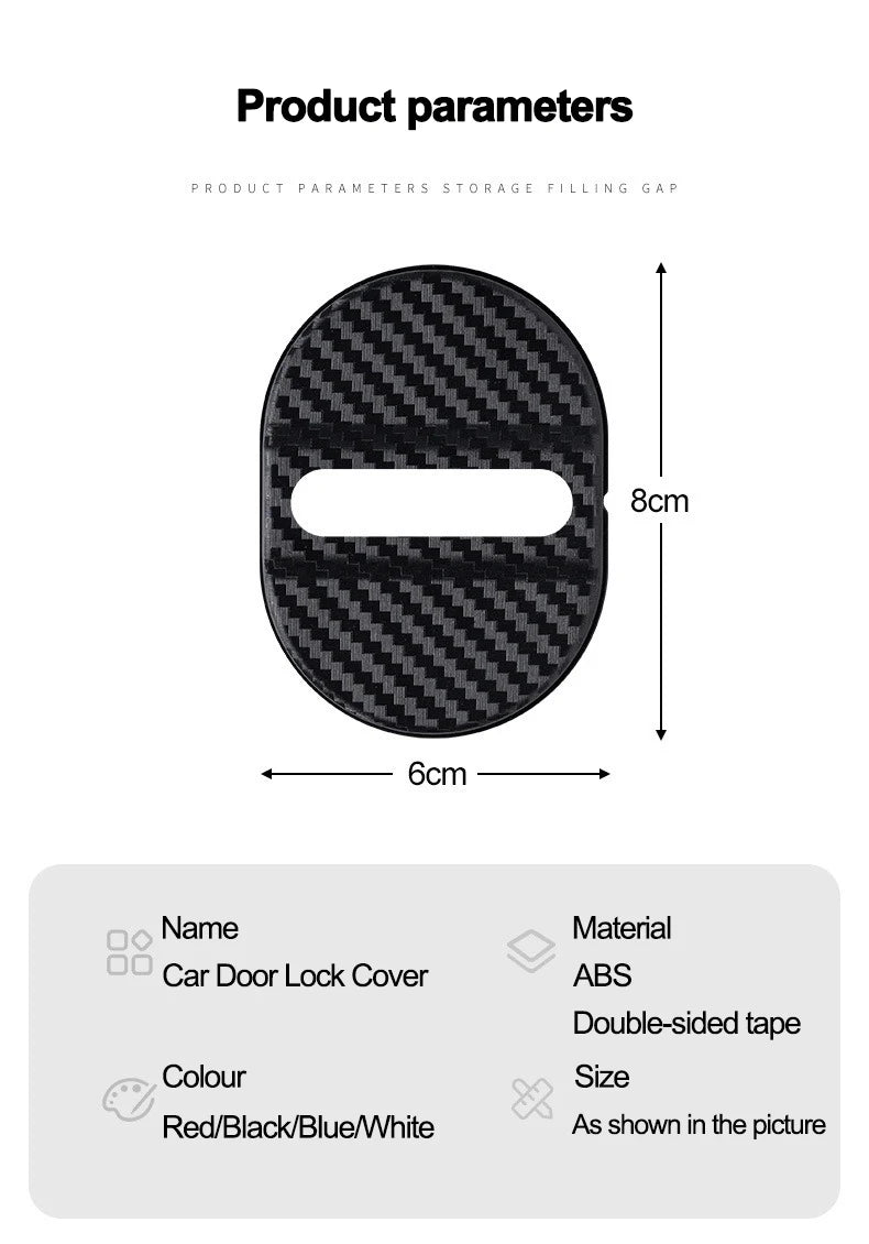 For Opel Corsa Astra Insignia Mokka Adam Combo OPC Antara Vectra 4PCS Car Door Lock Cover Stainless Steel Protection Accessories