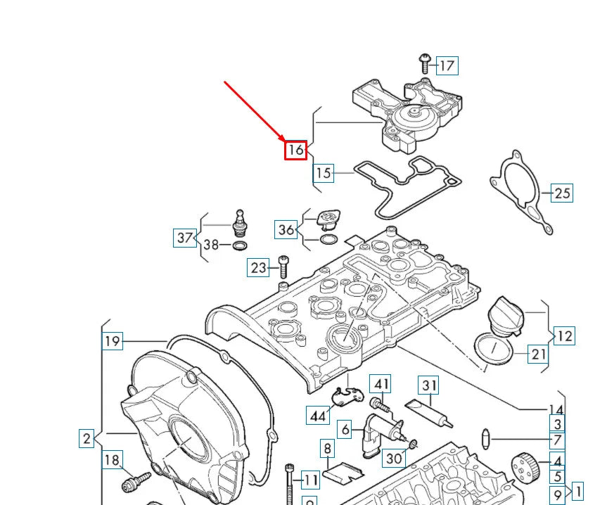 06H103495AH EA888 2 Oil Separator PCV Valve Assembly For AUDI TT A4 A5 A6 Q5 For VW Golf GTI Tiguan Touran Passat CC 06H103495AJ