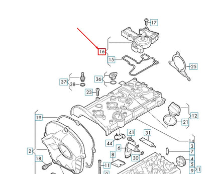 06H103495AH EA888 2 Oil Separator PCV Valve Assembly For AUDI TT A4 A5 A6 Q5 For VW Golf GTI Tiguan Touran Passat CC 06H103495AJ