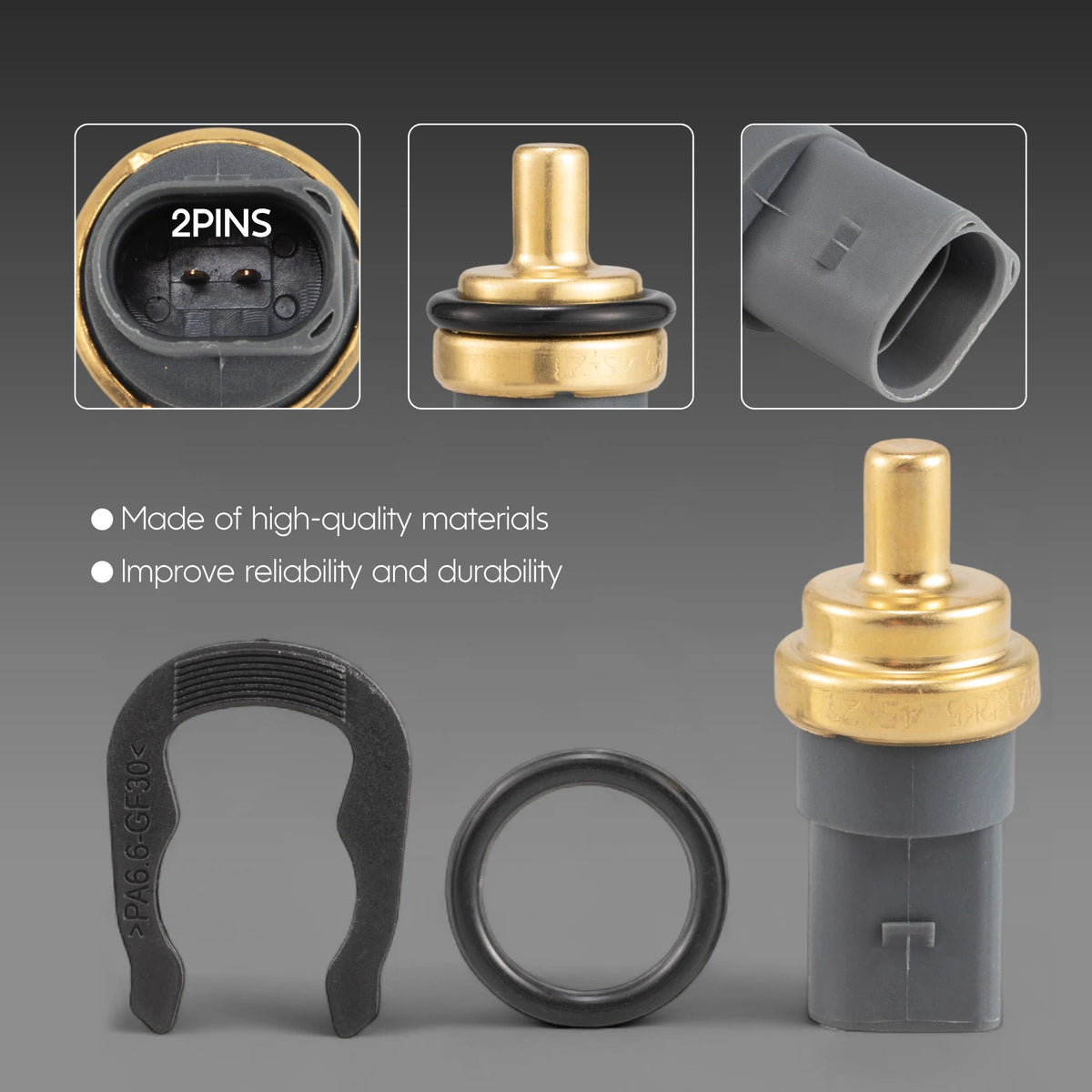 Genuine Coolant Temperature Sensor 06A919501,06A919501A  For AUDI A1,A2,A3,A4 B5 B6 B7 B8,A5,A6 C5 C6 C7,A8 D3 D4,Q3,Q5,Q7,R8,TT