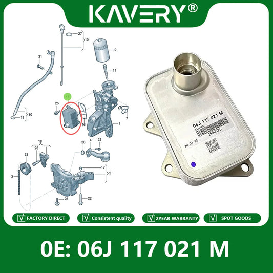 KAVERY For Aluminium EA888 Oil Cooler VW Golf MK6 GTI Tiguan Passat Audi A4 A5 A6 Q5 06J117021M 06j117021j Car Accessories