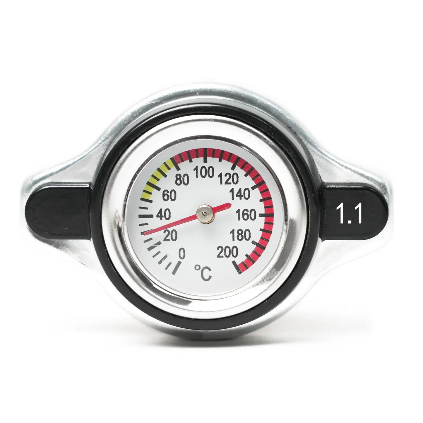 Red Thermo Radiator Cap Tank Cover Water Temperature Gauge with Utility Safe 0.9 Bar/ 1.1 Bar/1.3 Bar Car Motorcycle Styling
