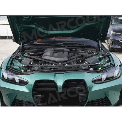 JMCARCOOL Car Water Tank Upper Front Bumper Engine Hood Protector Cap Dry Carbon Fiber For BMW G87 M2 G80 M3 G82 G83 M4 2021+