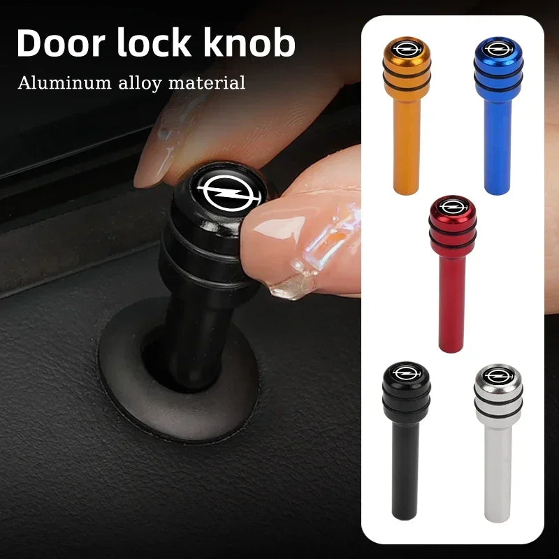 2/4Pcs Car Interior Door Lock Pins Rods Knobs Accessories For Opel Corsa Astra Insignia Zafira Meriva Mokka Grandland Vivaro