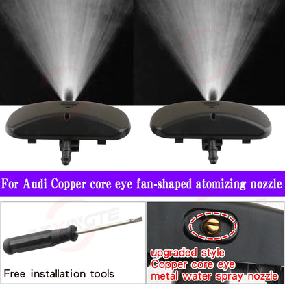 2pcs Car Front Windscreen Washer Spray Nozzle Jet Heated For AUDI A1 A3 A4 A5 A6 A8 Q2 Q3 Q5 Q7 A7 TT Copper Core Spray Nozzle
