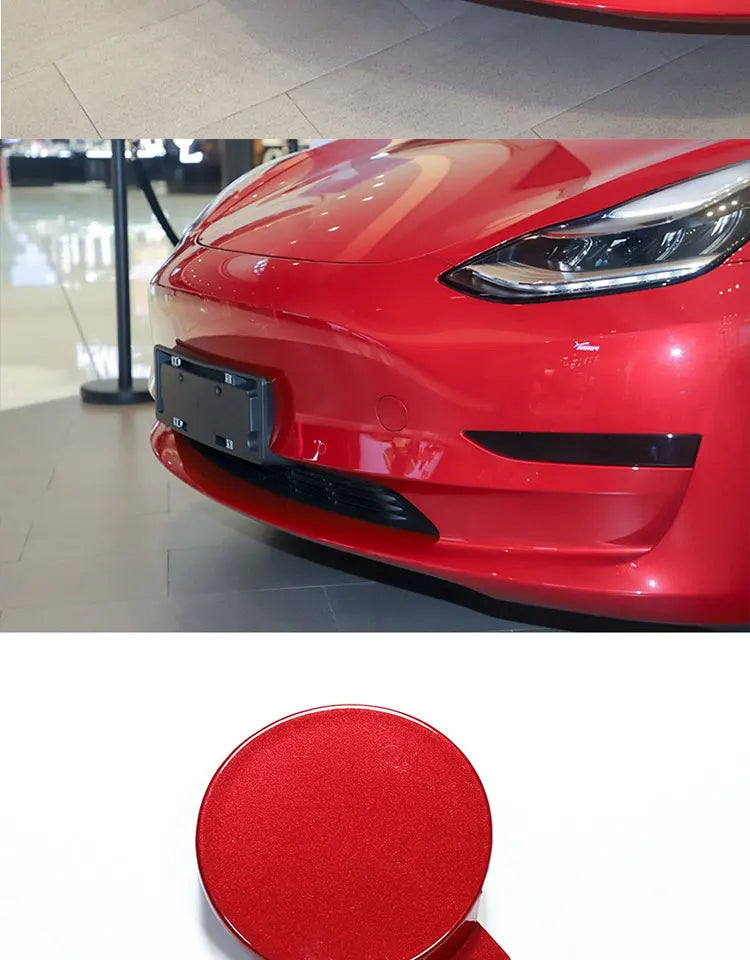 Auto Car Front Bumper Tow Hook Eye Cover Trim Trailer Cap Plug for Tesla Model 3 Automobiles Parts Accessories