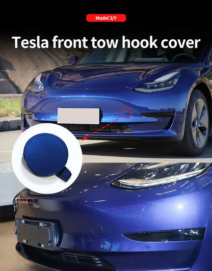 Auto Car Front Bumper Tow Hook Eye Cover Trim Trailer Cap Plug for Tesla Model 3 Automobiles Parts Accessories