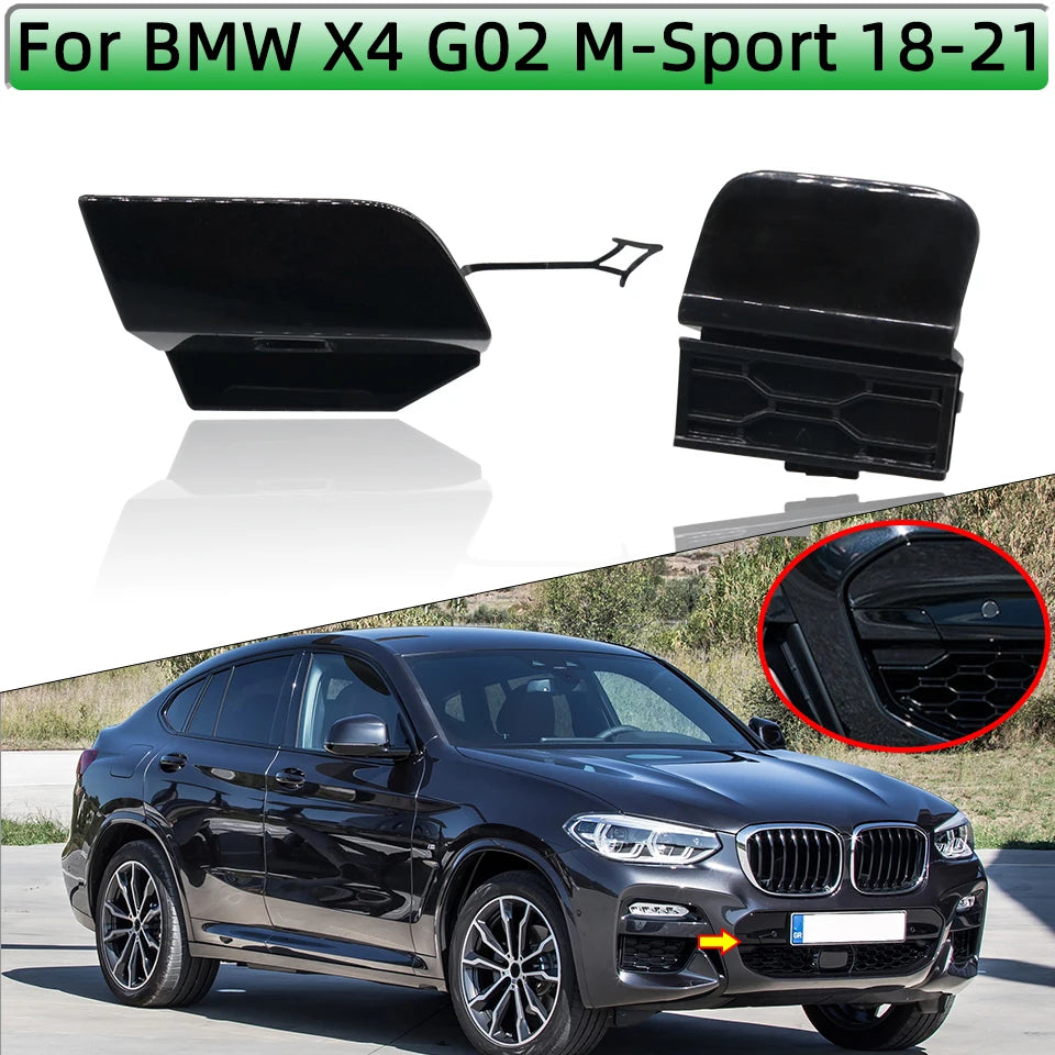 For BMW X4 G02 M-Sport Front Rear Bumper Towing Hook Cover Cap Hauling Shell Lid 2018 2019 2020 2021#51118064606 51128065134