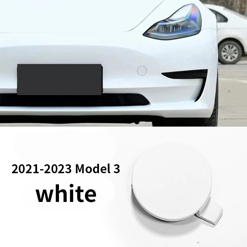 Auto Car Front Bumper Tow Hook Eye Cover Trim Trailer Cap Plug for Tesla Model 3 Automobiles Parts Accessories