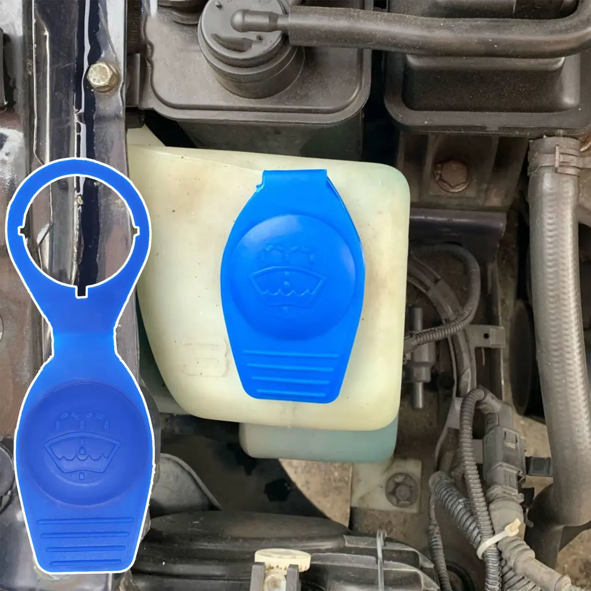 Yitong Car Wiper Washer Fluid Reservoir Tank Cover Cap Lid Auto Parts Fit For VW Golf Jetta Passat  Audi, 1K0955455, 8D0955455