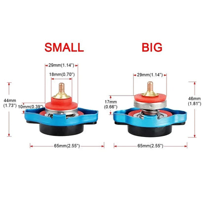Red Thermo Radiator Cap Tank Cover Water Temperature Gauge with Utility Safe 0.9 Bar/ 1.1 Bar/1.3 Bar Car Motorcycle Styling