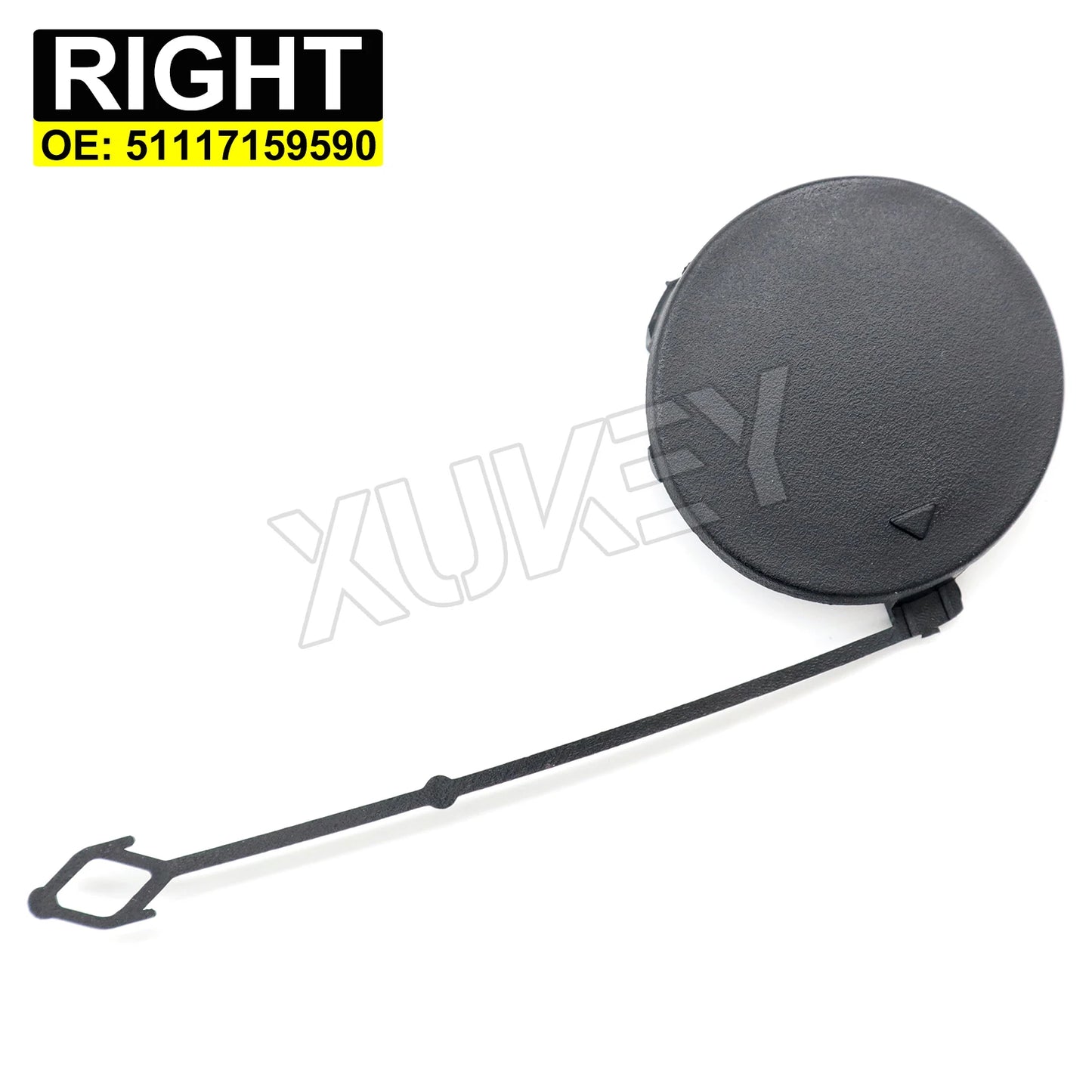 For BMW X5 E70 3.0si 4.8i 3.0d 2007-2010 Front Tow Hook Eye Cover Left Right Bumper Towing Cap Unpainted 51117159589 51117159590