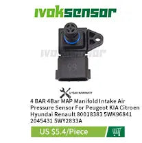 0281002845 OEM Intake Manifold Pressure Sensor MAP for ALFA ROMEO GM FIATT IVECOO JEEPP DACIAA 0504088431 55206797