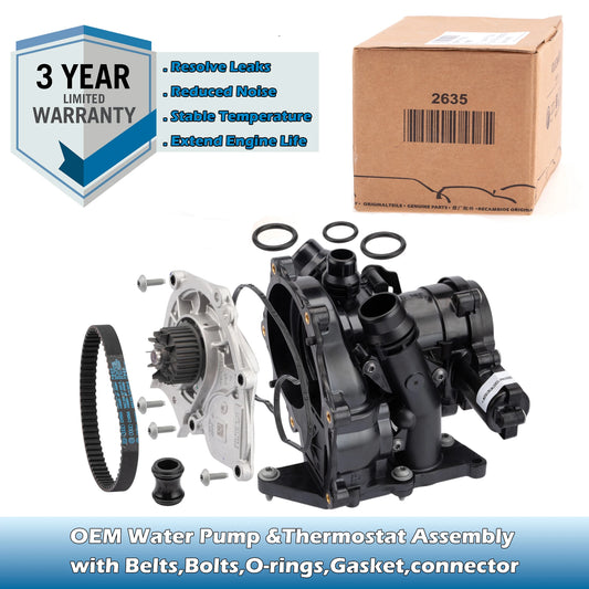 OEM EA888 Mk3 Water Pump Thermostat Assembly 06L121111H,06L121111G,6L121011B For VW GOLF,Passat,Tiguan,AUDI A3/A4/A5/A6/Q5