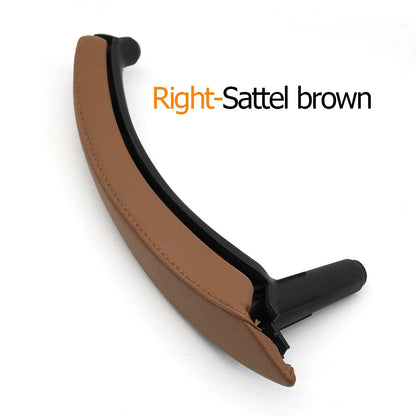 Interior Car Left Right Passenger Door Pull Handle with Leather Cover Trim Replacement For BMW X5 X6 E70 E71 E72 2007-2013