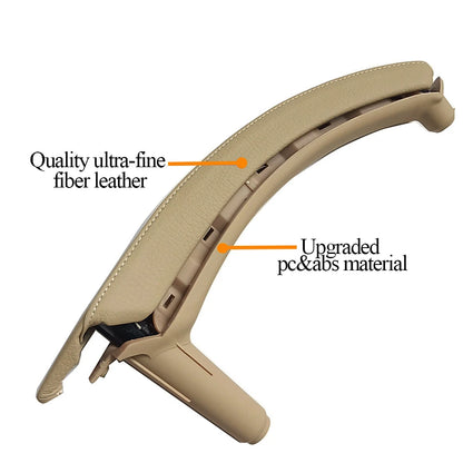 Interior Car Left Right Passenger Door Pull Handle with Leather Cover Trim Replacement For BMW X5 X6 E70 E71 E72 2007-2013