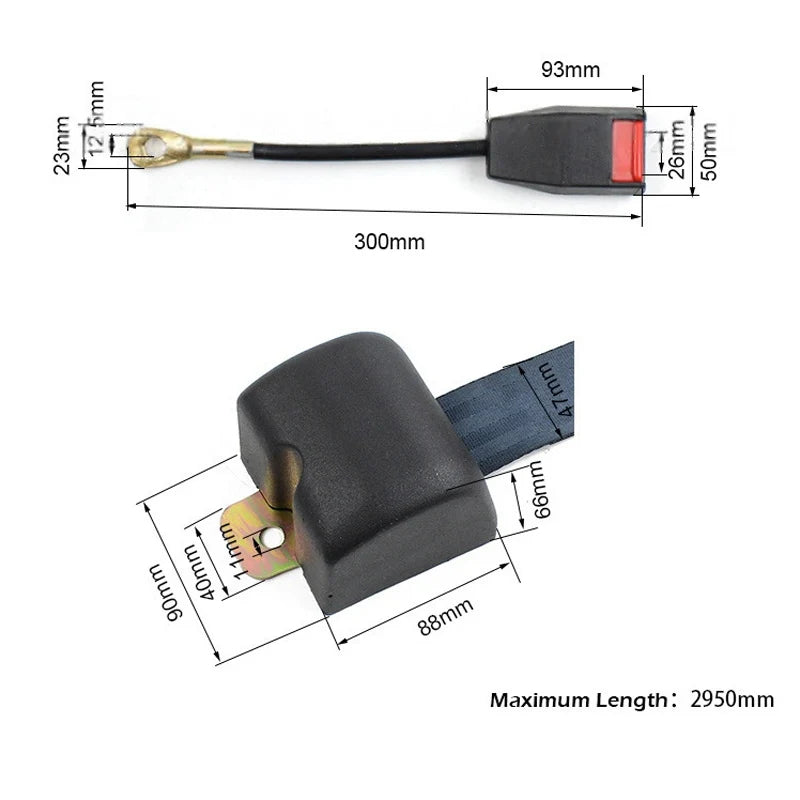 3-point car fully automatic retractable self-locking seat belt assembly accessories for passenger buses school buses and trucks