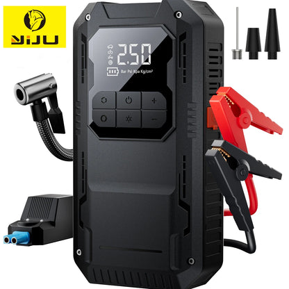 4-IN-1 Car Jump Starter with Air Compressor Car Auto Battery Booster Device150PSI Air Pump Portable Power Bank Tire Inflator